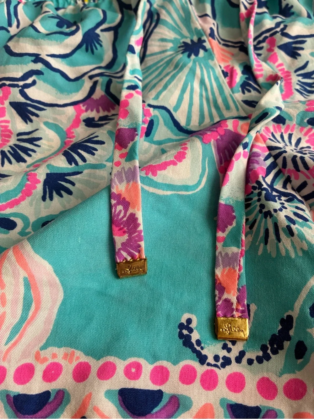 Lilly Pulitzer Shorts Women’s S Katia Tropical Floral Sea Life Resort